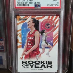 2024 Caitlin Clark Panini Instant WNBA Rookie of the Year basketball card, graded PSA 9 Mint