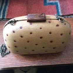 Ugg Marcella box clutch ostrich leather