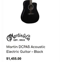 Martin & Co DCPA5  Electric Acoustic Guitar  (Black)