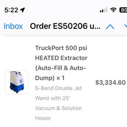 TruckPort 500 psi HEATED Extractor (Auto-Fill & Auto-Dump)