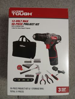 New Hypertough 12v Max 50pc Project Kit