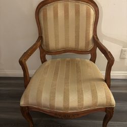 French Style Upholstered Open Armchair