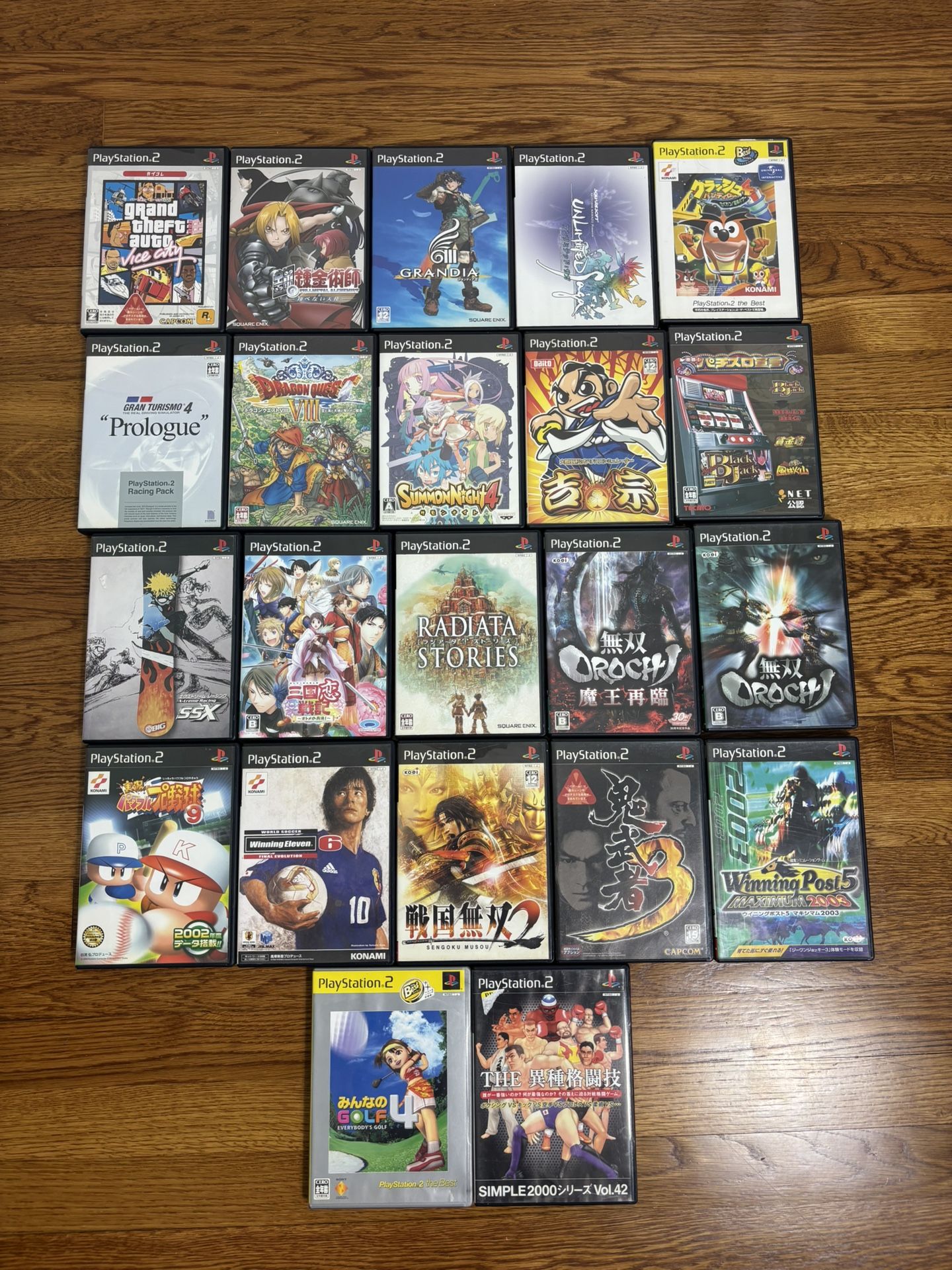 Twenty-Two (22) PlayStation 2 PS2 Japanese Games Lot NTSC-J Imported US Seller
