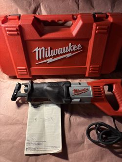 Milwaukee 12 Amp Reciprocating Sawzall-6519/ 31-New/Open Box, Vari Speed, Hard Case, 8’ Cord, Blades 