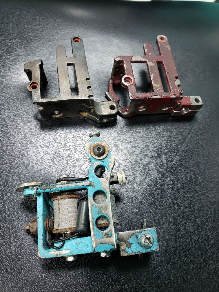 Custom hand made huck spaulding tattoo machine and frames