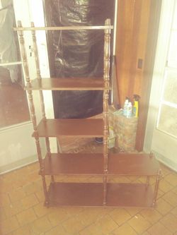Wood shelf unit