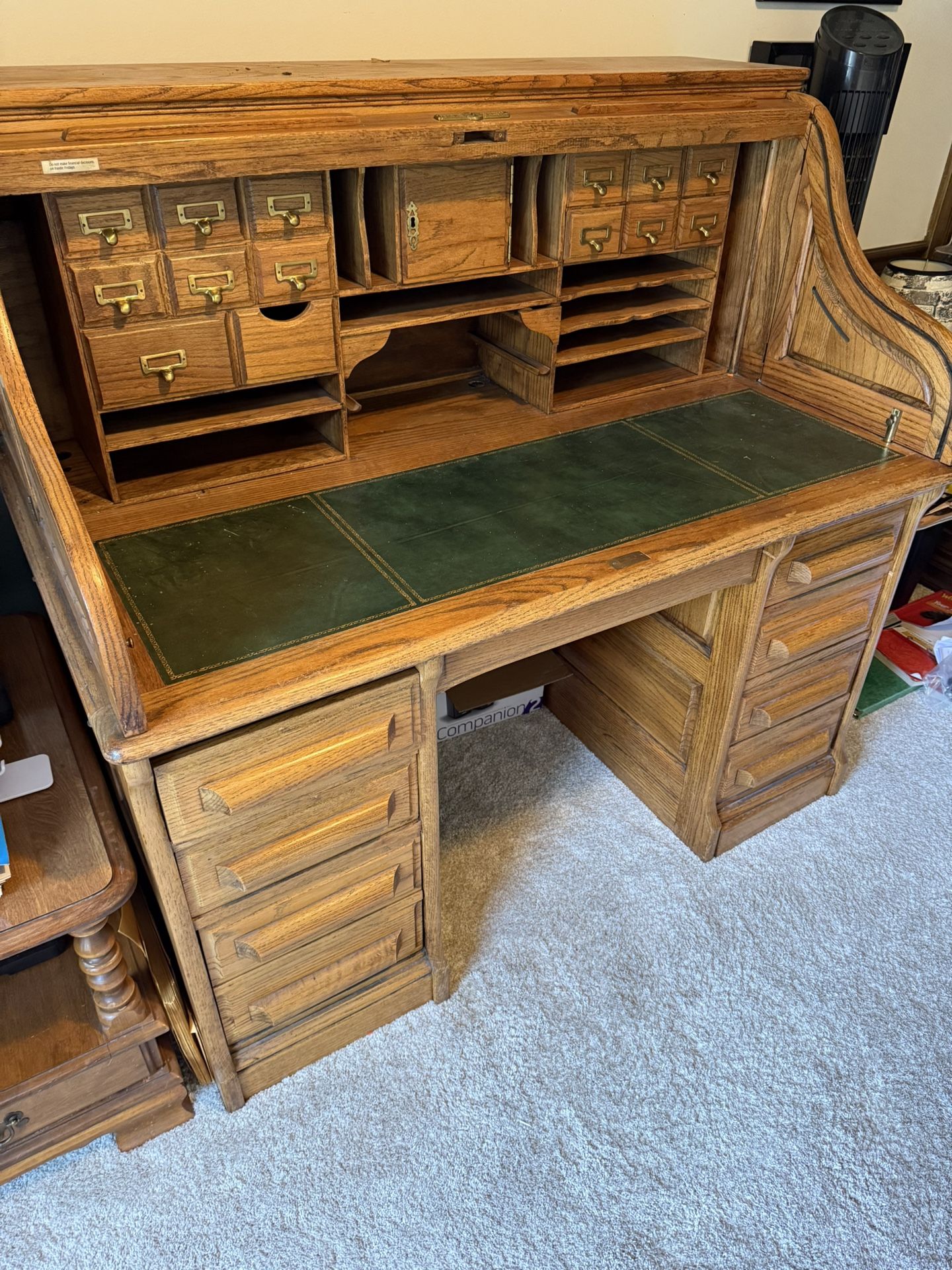 Oak Roll Top Desk