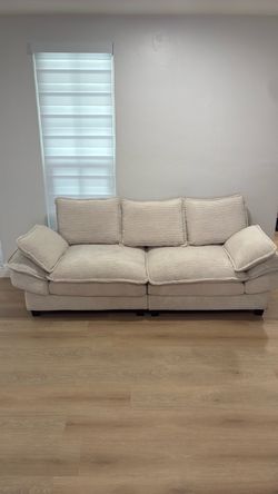 Beige sofa