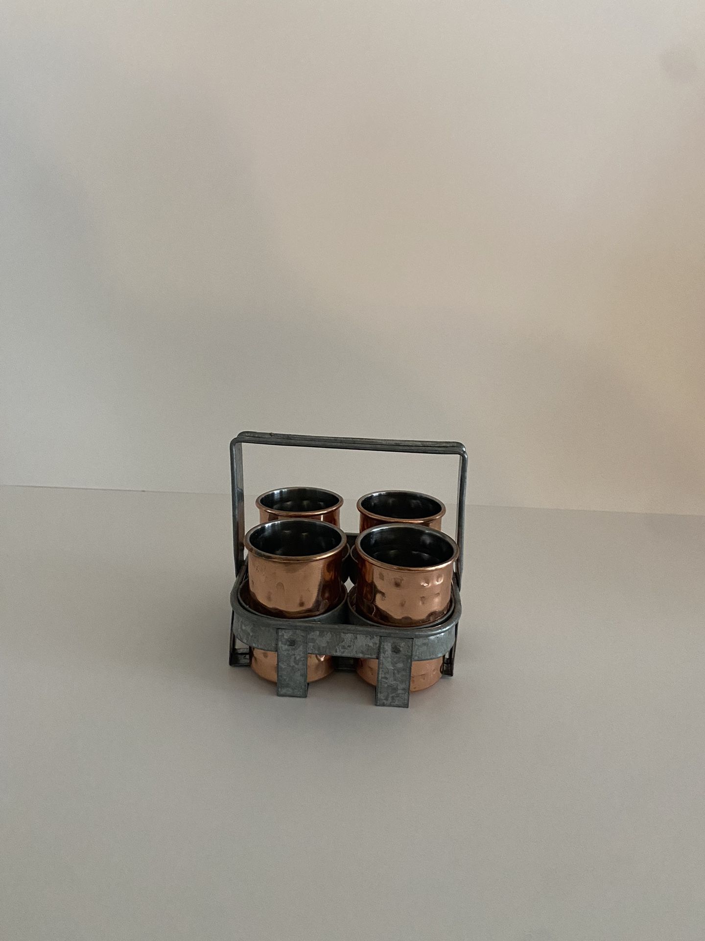 Copper Shot Cups In Little Metal Home
