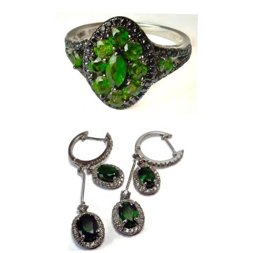 925 Silver Ring And Earrings