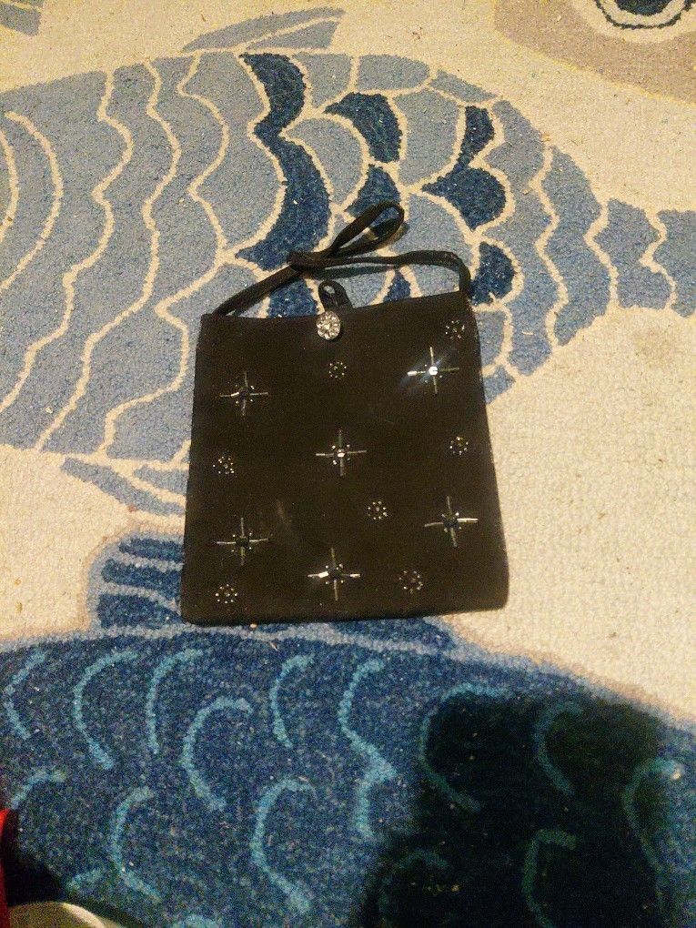 Old Navy Black Beaded Mini Purse