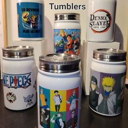 Anime Charater Aluminum Mason Jars With Straw