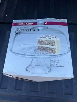 Cooks Club Canfield 2-Piece Footed Cake Set
