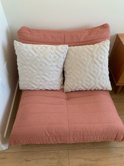 Comfy Pink Floor Chair/Small Space Lounger