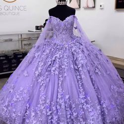 Purple Butterfly Gown