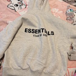 Essentials light oat meal hoodie
