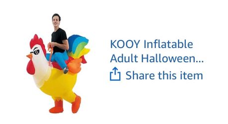 KOOY Inflatable Rooster Rider Costume