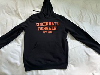 Like New. Black Tek Gear NFL Cincinnati Bengals Football Sweatshirt Hoodie Adult Medium