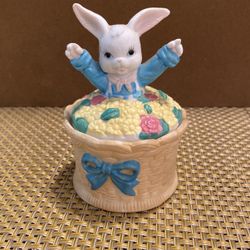 Easter Bunny Trinket Box Vintage