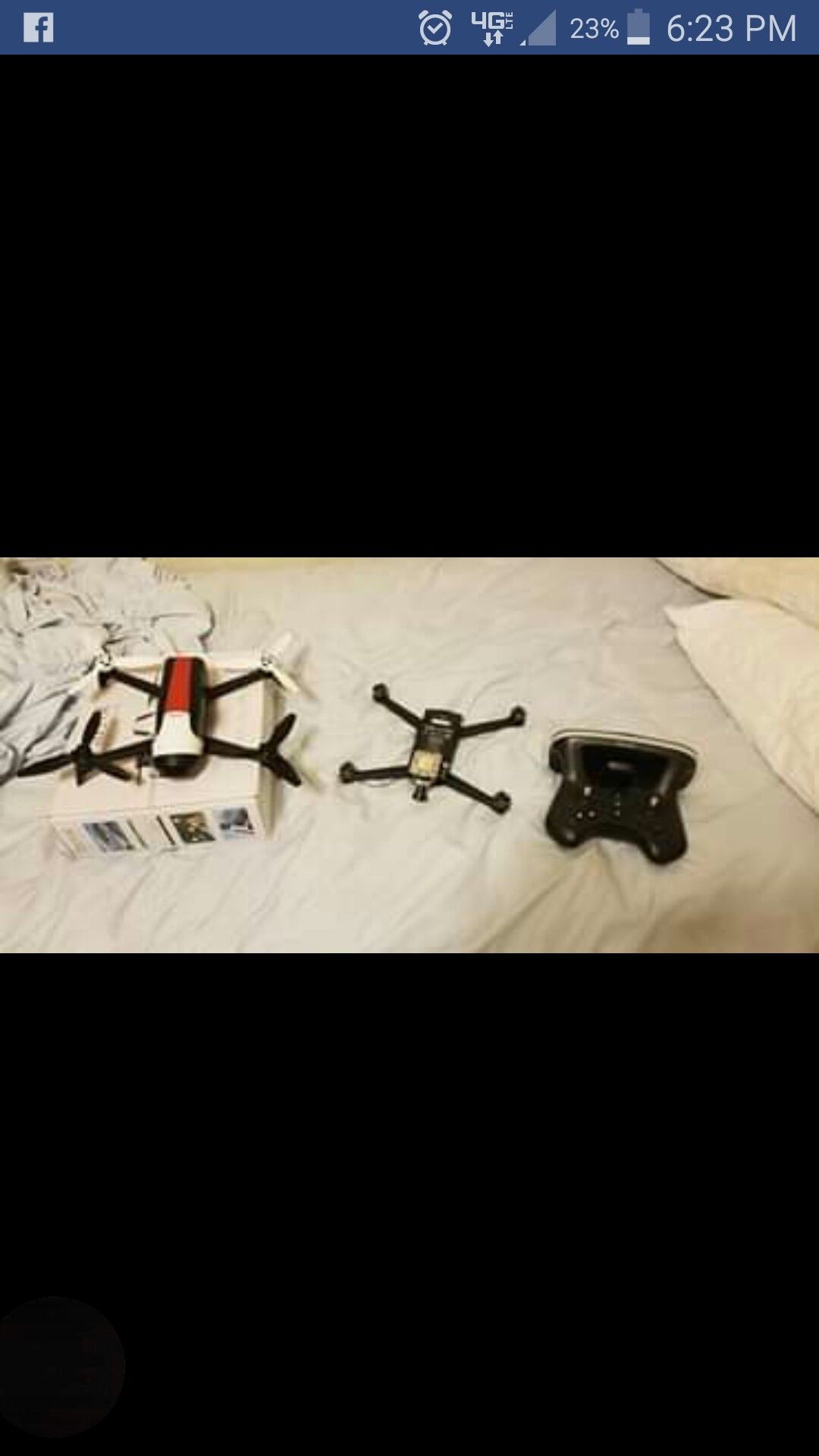 Bebop 2 drone with parts drone skycontroller and two batterys and two chargers