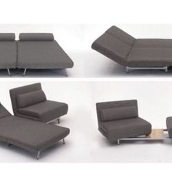 Multifunction Sleeper Sofa With 2 Swivel Loungers 