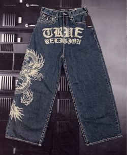 True Religion Mickey Baggy AF Wide Leg Jeans