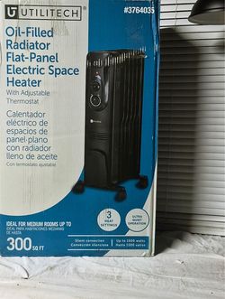 Utilitech Oil-filled Radiator Flat-Panel Electric Space Heater