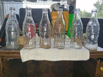 Vintage Coca-Cola Glass Bottles Set of 6