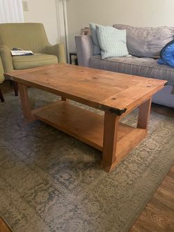 Wood coffee table