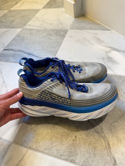 Hoka One One Bondi 6 Wide 2E Men's Size 10 Grey Blue Running Shoes