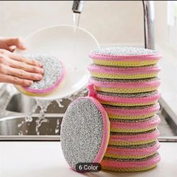5-Piece Double-Sided Dishwashing Sponges - Get Your Dishes Cleaner in Half the Time! 