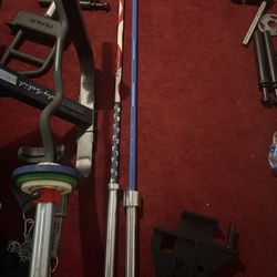 Rogue Freedom Bar And Texas Blue Bodybuilding Power Bar For Sale 
