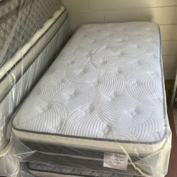 Twin Size Mattress Pillow Top 14” Inches Thick Excellent Comfort Also Available: Full, Queen And King New From Factory Delivery Available
