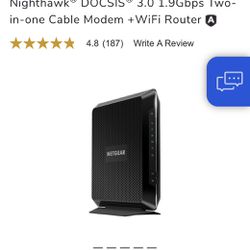 AC1900 WiFi Cable Modem Router (C6900) -75$
