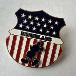 Mickey Mouse American Flag Shield Disneyland Pin