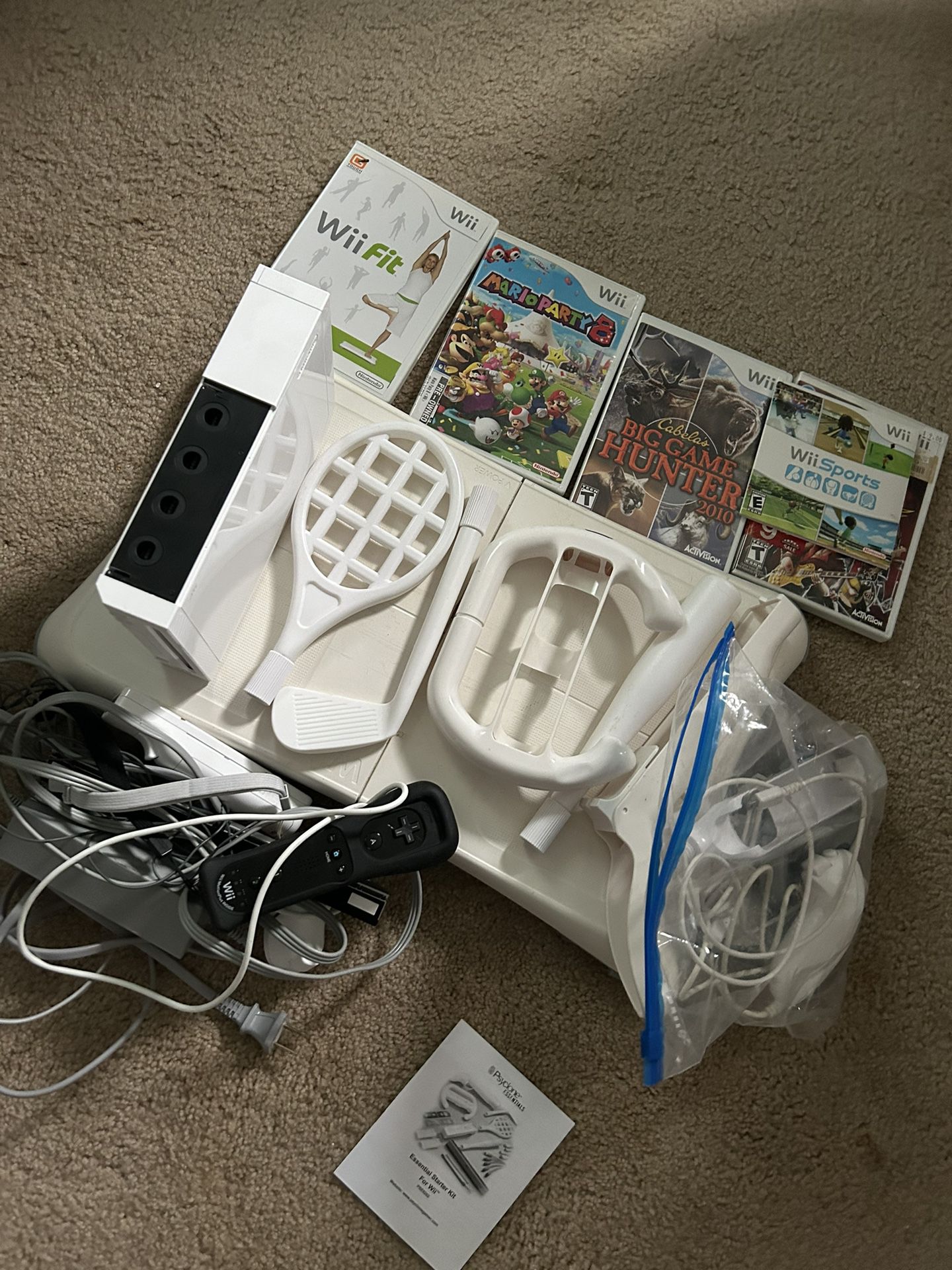 Nintendo Wii With Everything Pictured