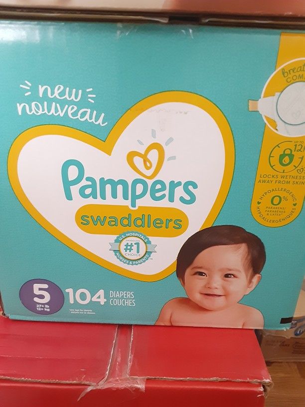 Pampers swaddlers Size 5 $34