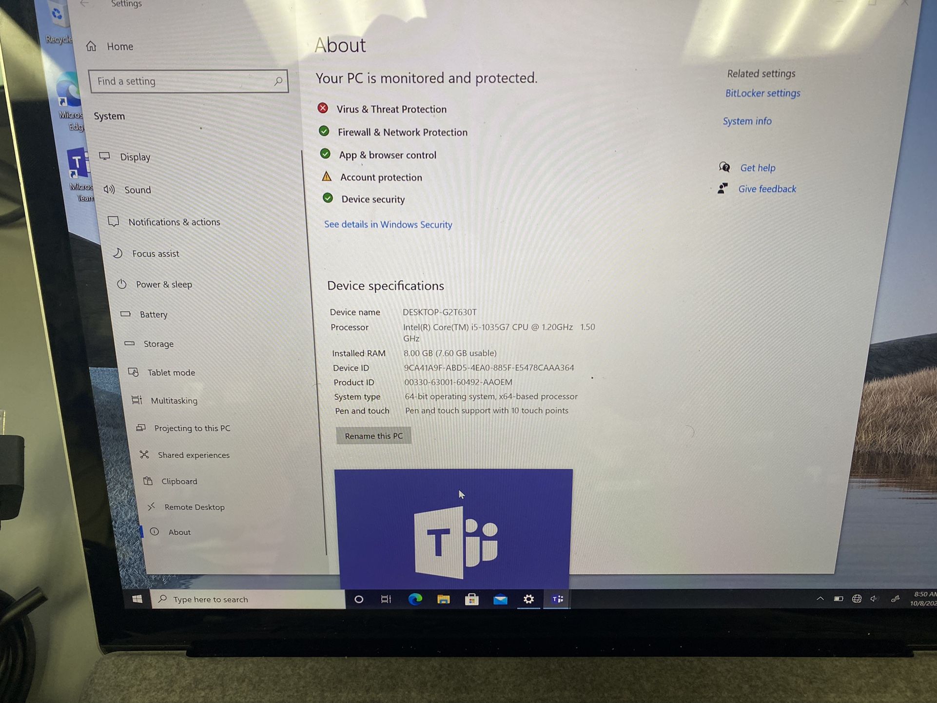 Laptops, Electronics Microsoft I5 8GB Ram 128GB SSD Touchscreen Surface ..