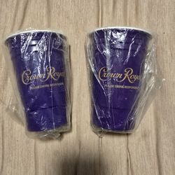 2 Crown Royal Hard Cups With A  6 Bottle Wine Or Beverage Bag