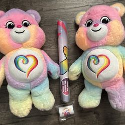 2 Care Bears Togetherness Bear best friends Plush