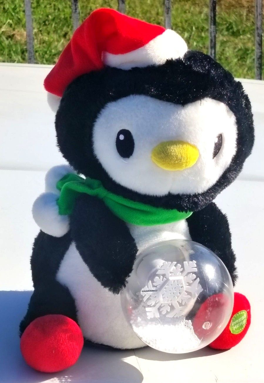 Animated Plush Penguin Global Singing Jingle Bell