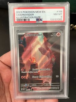 Pokémon TCG Charmander 168/165 Scarlet Violet 151 Illustration Rare PSA 8