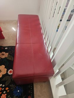 Storage Ottoman bench with safety Hinge