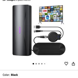 TV Antenna for Smart TV, 100+ Miles Range Digital TV Antenna for Local Channels with Amplifier Signal Booster, Supports 4K 1080p, Indoor Outdoor IPX7 