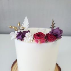 FLOWER & FRUIT SCENTED CANDLE  2 Candles $18.  3 Candles  $25