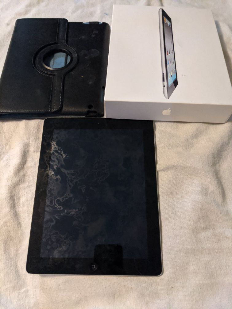 Apple iPad 2 16GB Wi-Fi Black W/ Targus Smart Case & Original Box Bundle Disabled