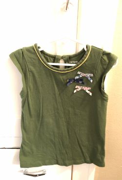 Army green shirt with matching skirt