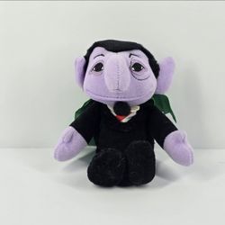 1997 Sesame Street The Count Plush 8" Stuffed Animal Vampire Dracula Bean Filled