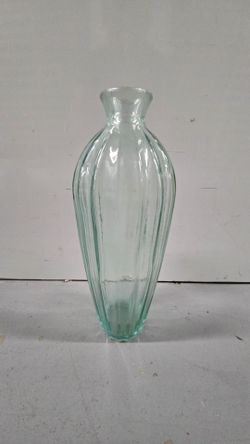 Clear Glass Fluted Vase