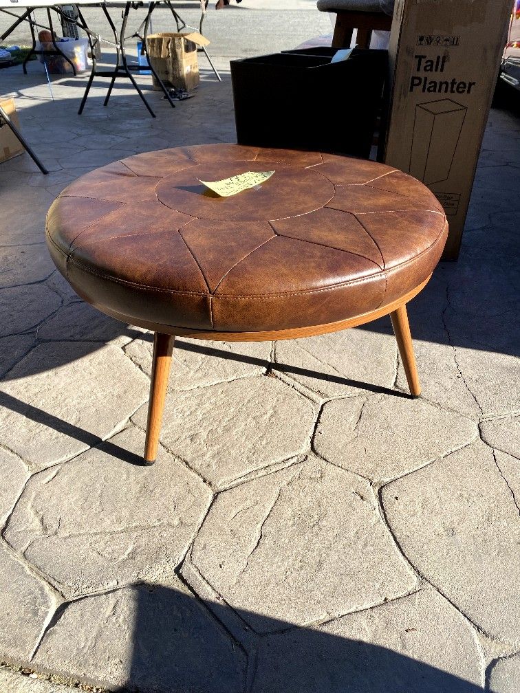 Faux Leather Coffee Table